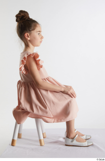 Doroteya  1 casual dressed pink dress sitting white ballerina…